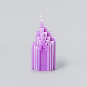 Bougie "Flamme urbaine" violet