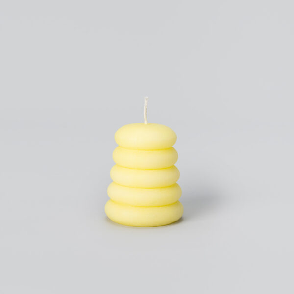 Bougie "Galet discret" jaune