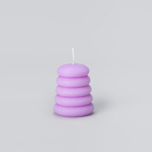 "Discreet Pebble" Candle Purple