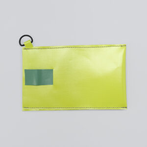 Pochette téléphone grande vert clair, languette vert militaire