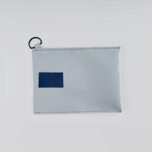 Pochette téléphone grande gris, languette gris