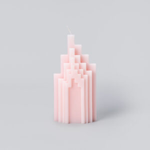 Bougie "Flamme urbaine" rose